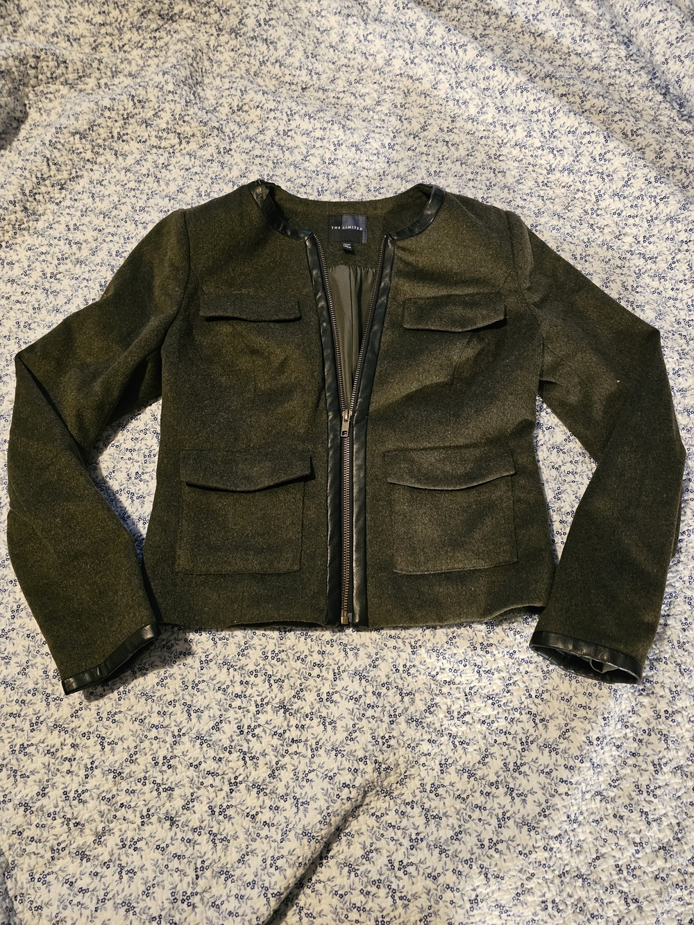 The Limited Women’s Olive Green Zip Front Jacket